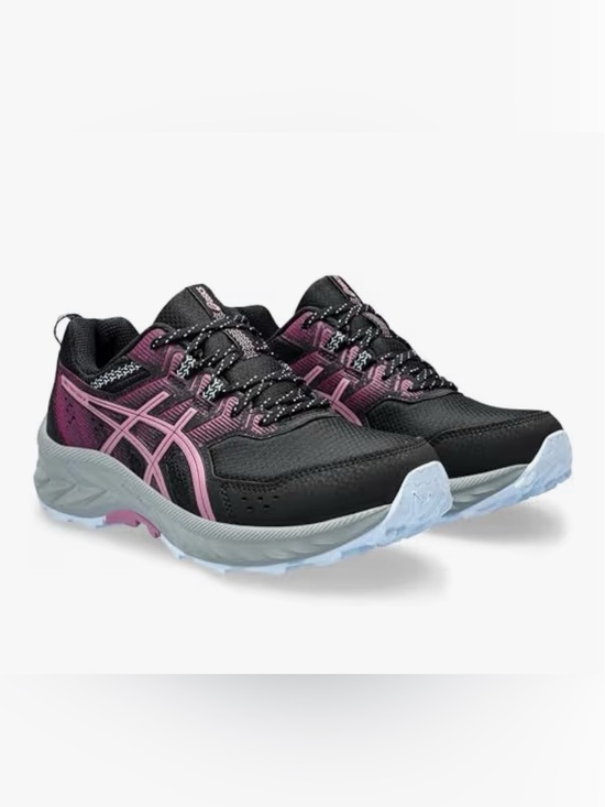Asics Shoes - Asics Women's Size 8 Wide Black & Pink Athletic Trail Running/Hiking Sneakers